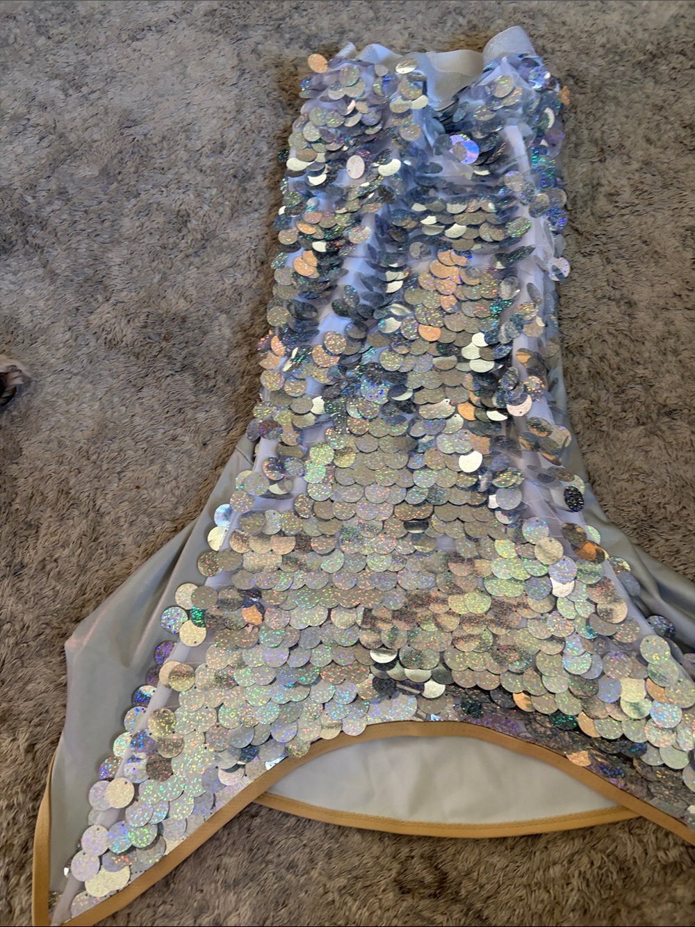 Lola + The Boys Iridescent Sequin High-Low Dress